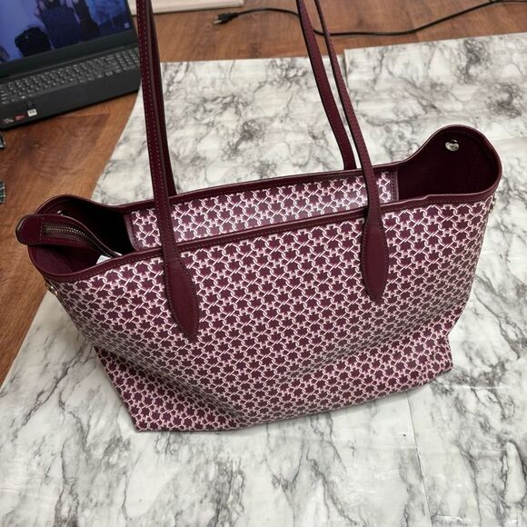 Kate Spade New York Spade Link Tote Large Bag zip pink saffiano pvc leather - Picture 8 of 11